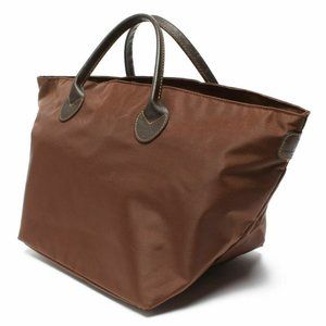 Herve Chapelier Tote Bag Nylon/leather Brown